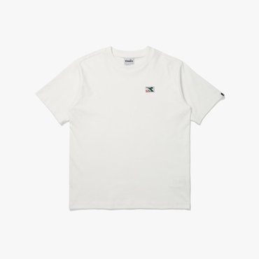 디아도라 [공식스토어] 프리즈 와펜 반팔 티셔츠 OFF WHITE