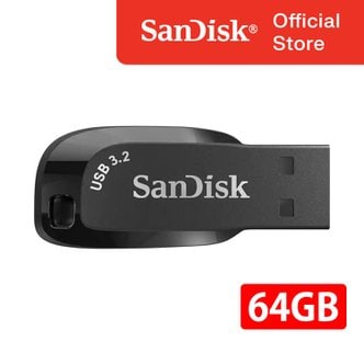 샌디스크 USB 메모리 CZ410 울트라 시프트 64GB 64기가 USB 3.2 Gen1 블랙 무료배송