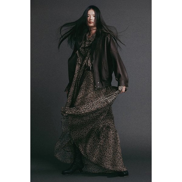 레오파드 플리츠 스커트 7115435909160