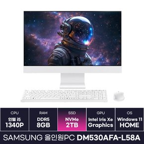 삼성전자 올인원PC DM530AFA-L58A 인텔 i5 13세대 일체형PC 윈도우 탑재 (2TB) / KCJH