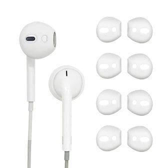  ECBB EarPods 용 이어피스 Apple 정품 이어폰 대응 2쌍 4개입 화이