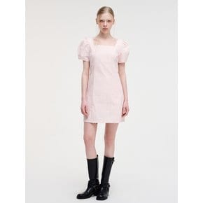 Square Puff Mini Dress, Pink