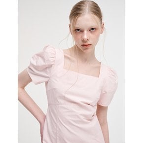 Square Puff Mini Dress, Pink