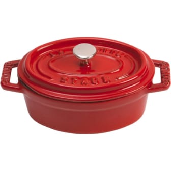  스타우브 Staub 꼬꼬떼 미니 무쇠냄비 라운드 타원형 레드 11cm