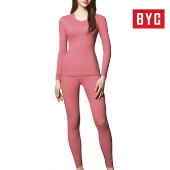 BYC 면내복 에어메리 여자 상하세트 할머니내복 순면 BYT6683 인디언핑크