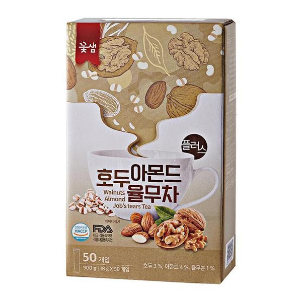 [꽃샘식품] 꽃샘 호두 아몬드 율무차 플러스 50스틱 x 6개 (S10638155)