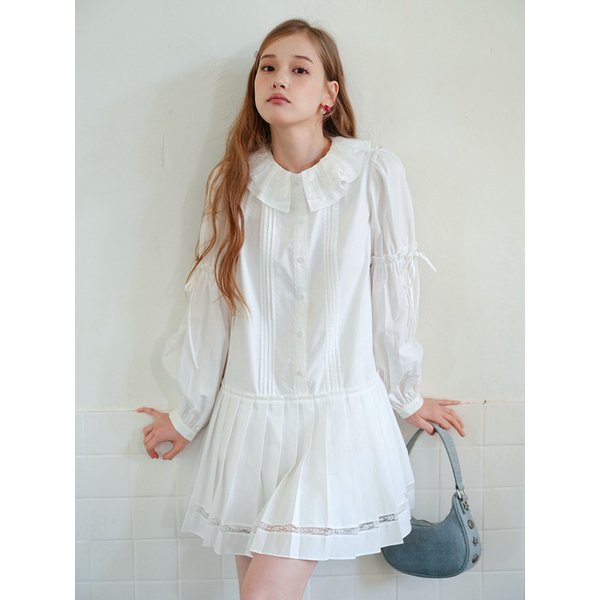 Cest_Lovely pleated shirt dress