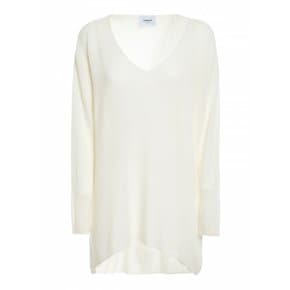 여성 V necks 캐시미어 울 블렌드 점퍼 DT041M00747D002042 Cream /8