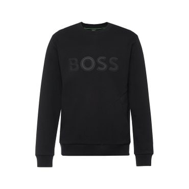 BOSS [20프로 할인][SU24][Green] 레귤러핏 로고 맨투맨 블랙(50510350001)