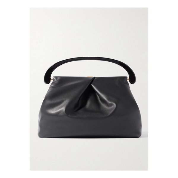 플리츠 가죽 토트 블랙 1647597349831010