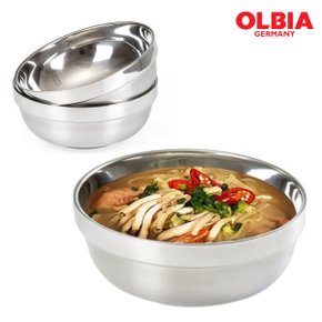 스텐304 이중 냉면기 냉면그릇 비빔밥그릇 18cm