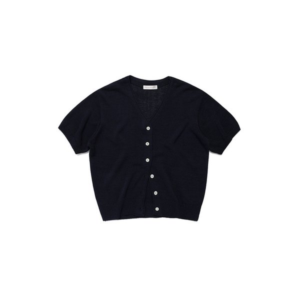 Linen Half-knit Cardigan_Navy