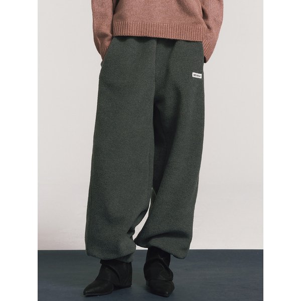 SOFT FLEECE BANDED JOGGER PANTS_GREEN