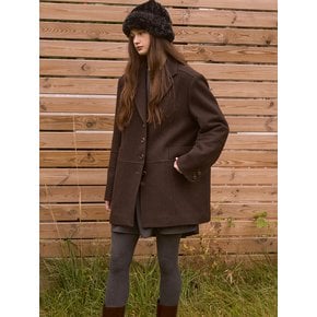 Philo French Half Coat (Chocolate)