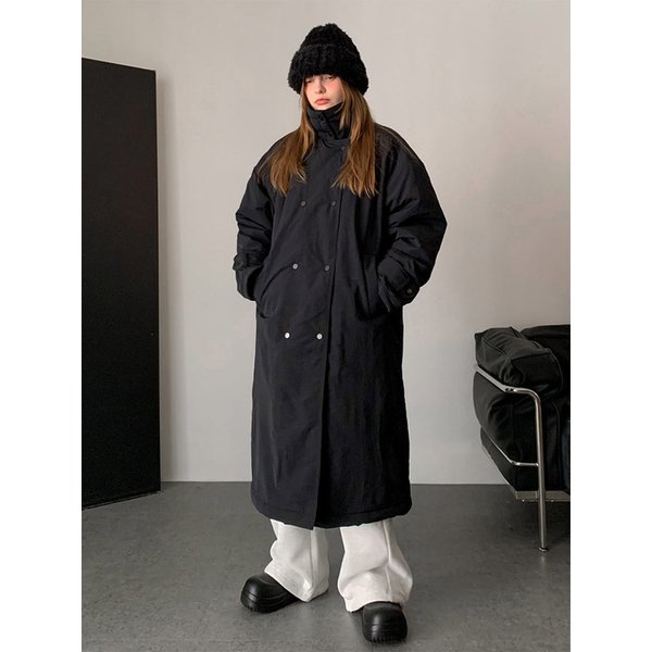 High-neck Padded Long Field Coat (2colors) - VPADDING_005
