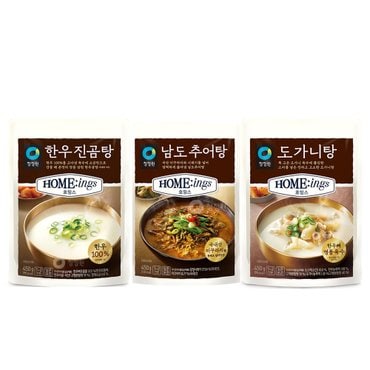 청정원 호밍스 몸보신3종 남도추어탕450g+한우진곰탕450g+도가니탕450g