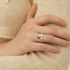 [silver925]baguette shine ring