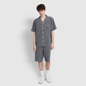 남 코튼 체크 5부 파자마 세트 J215301150097