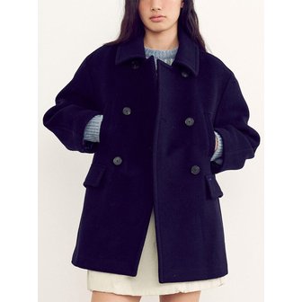 구호 플러스 Double Pea Coat Navy (KE5X30M15R)