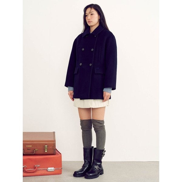 Double Pea Coat  Navy (KE5X30M15R)