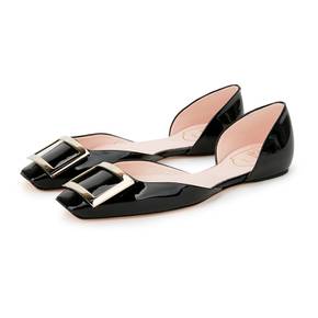 Roger Vivier Podium Suede Strass-Buckle Mule Sandal