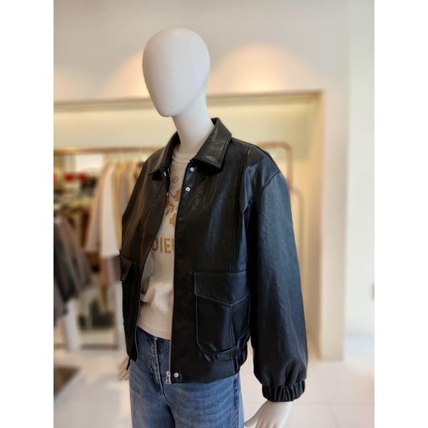 [여주점] 씨씨콜렉트 스탠카라백밴딩레더점퍼 E261psf152