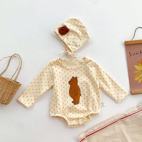땡땡이곰 긴팔 바디슈트 보넷세트 304465