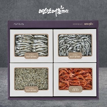 연안어촌계 [9/22(월)부터 순차출고/산지직송]완도 낭장망멸치 혼합세트 5호(대멸180g+중멸180g+세멸250g+건홍새우130g)_연안어촌계