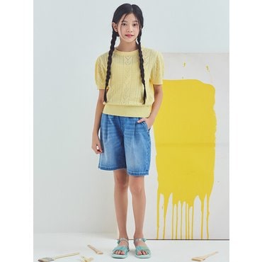 탑텐키즈 25년 SS (여아) 에코 쿨데님 쇼츠  MKF2DH2211