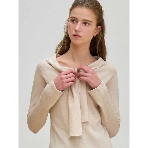 뮤트 세일러 타이 니트 베이지 J1939