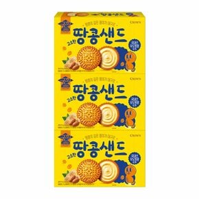 [G]크라운 국희 고소한 우도 땅콩샌드 (대) 279g 3개