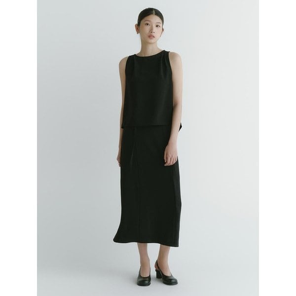 미니멀 드레이프 H라인 롱스커트(9SK7009Y)