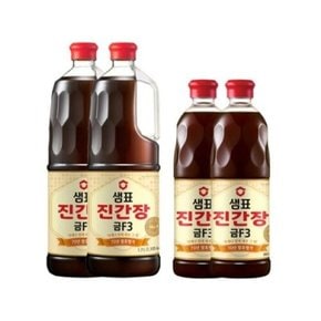 샘표 진간장 금F3 1.7L 2개 + 금F3 860ml 2개