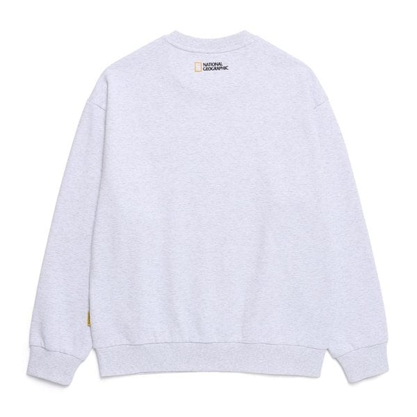 [여주점] N251USW040 동물 와펜 세미 오버핏 맨투맨 MIVORY