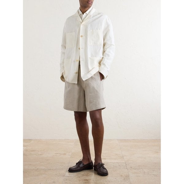 새먼 아멜 브리즈번 스트레이트 린넨 드로우스트링 쇼츠 46376663163063903