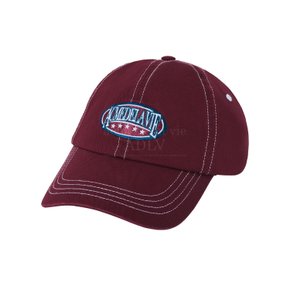 VINTAGE AE LOGO STITCH BALL CAP WINE 빈티지AE로고 볼캡 와인 ACAELV-WNE