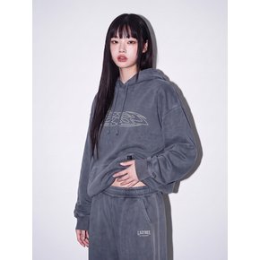 엘립스 오버핏 피그먼트 후드 W 네이비