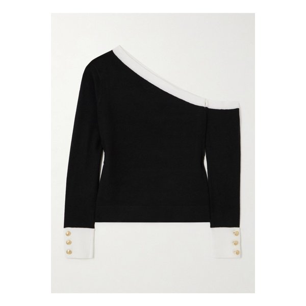 라장스 마에바 원숄더 니트 스웨터 블랙 1647597325481717