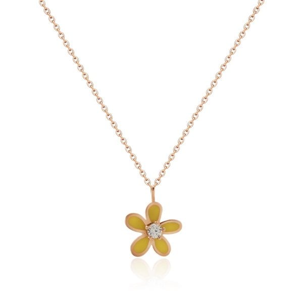 [비앤비골드] 14K 심플 옐로우 데이지 실체인목걸이 MNN38783
