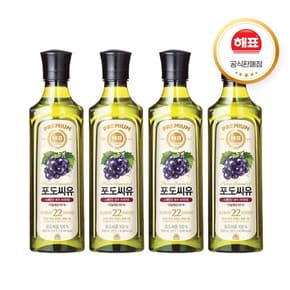 사조 해표 프리미엄 포도씨유 0.5L X 4