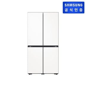 [쓱설치] BESPOKE 4도어 냉장고 RF85C90F1W6 (색상:새틴화이트)