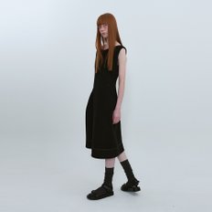 Sleeveless Wool Dress_BLACK