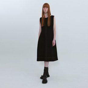 Sleeveless Wool Dress_BLACK