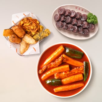 삼첩분식 부산가래떡떡볶이+누드순대+모둠튀김A