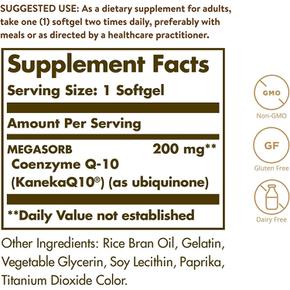 [해외직구] Solgar 솔가 메가소브 코큐텐 200mg 60소프트젤