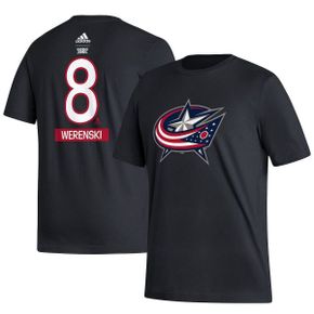 4807088 Adidas Mens adidas Zach Werenski Black Columbus Blue Jackets Reverse Retro 2.0 Nam