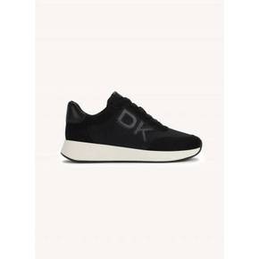 5089355 DKNY Womens Oaks Logo Lace Up Sneaker In Black