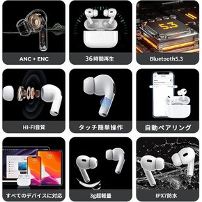 2024 MFi인증품 에어팟 프로 이어폰 무선 Airpods Pro Bluetoo