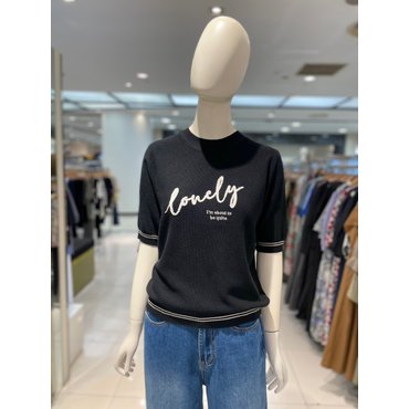 파프리카 모던 라운드넥 반소매 니트/NJ3KT810