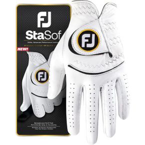 일본 풋조이 골프장갑 FootJoy Mens StaSof Golf Glove White XXLarge Worn on Left Hand 168359